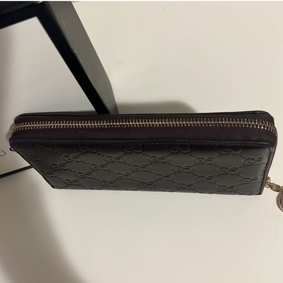 Authentic Shima GG Leather Zip Around Long Wallet - Picture 3 of 8